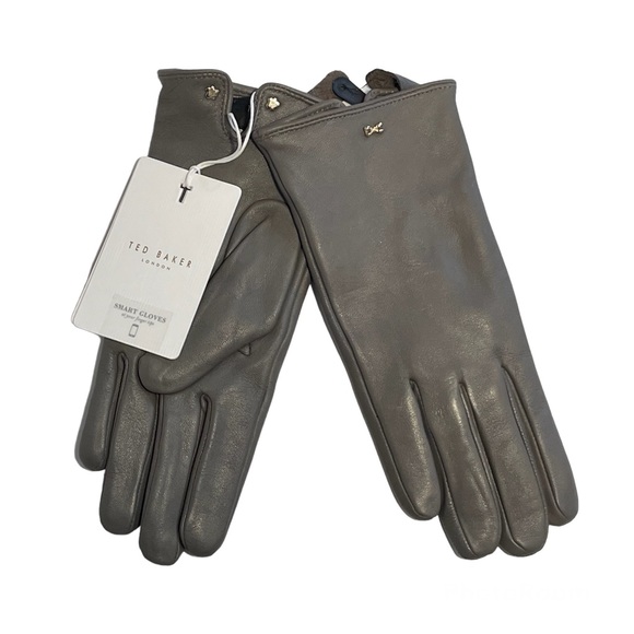 Ted Baker London Accessories - NWT Ted Baker Womens Gloves Soft Leather Gray Wool Lining Sz. S/M